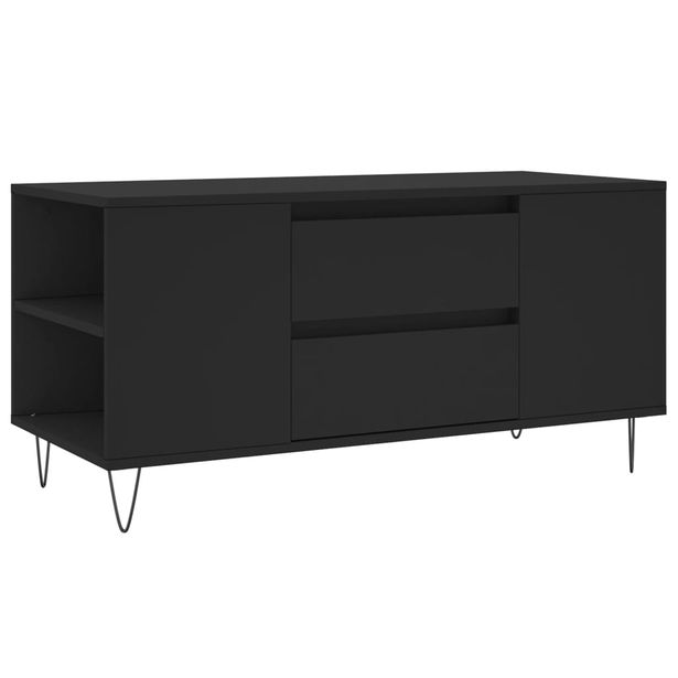 Sohvapöytä musta 102x44,5x50 cm tekninen puu (30997)