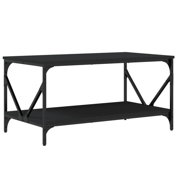 Sohvapöytä musta 90x50x45 cm tekninen puu (35384)