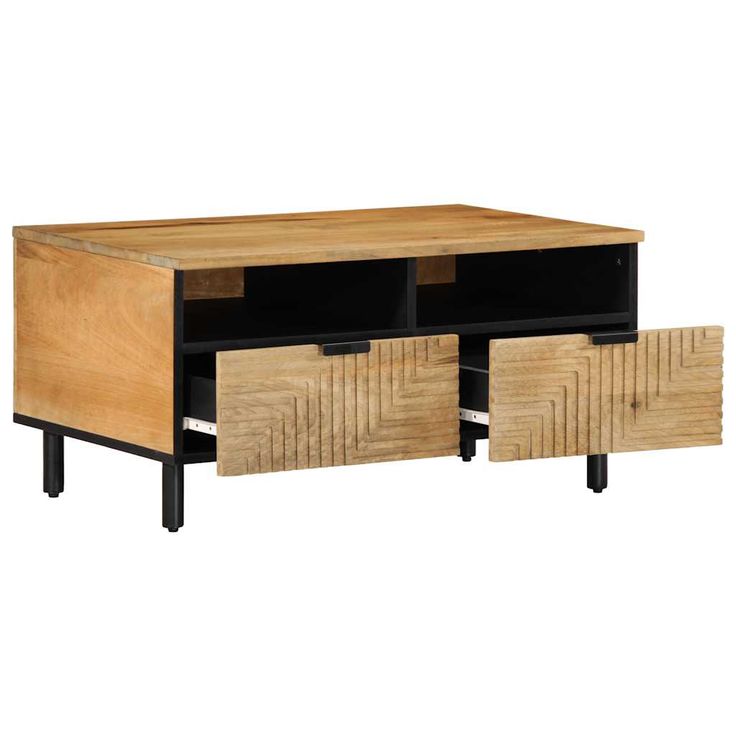 Sohvapöytä Ruskea 80x54x40 cm Massiivipuu Mango (17733)
