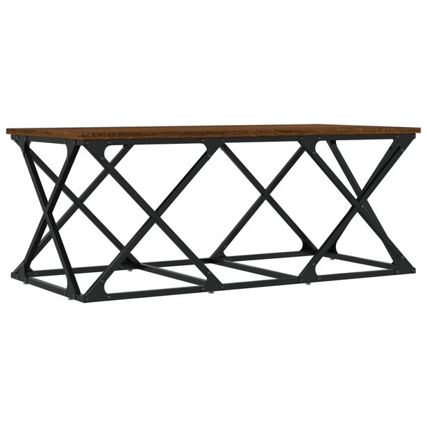 Sohvapöytä ruskea tammi 100x49x40 cm tekninen puu (35363)