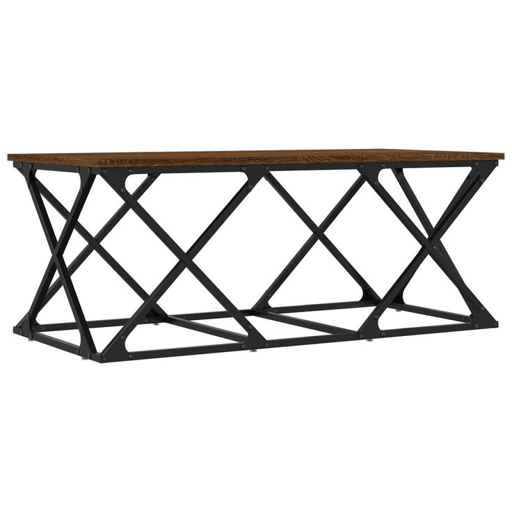 Sohvapöytä ruskea tammi 100x49x40 cm tekninen puu (35363)