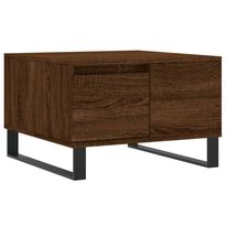 Sohvapöytä ruskea tammi 55x55x36,5 cm tekninen puu (30771)