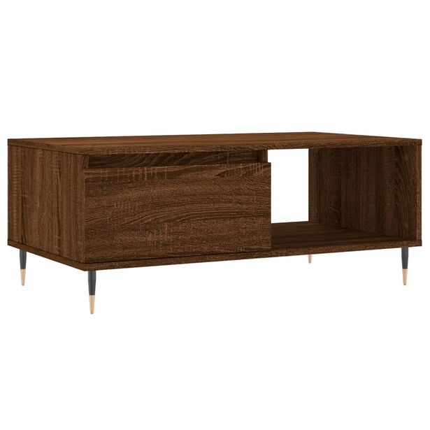 Sohvapöytä ruskea tammi 90x50x36,5 cm tekninen puu (30563)