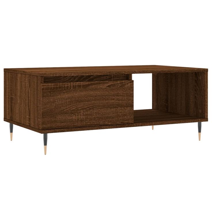 Sohvapöytä ruskea tammi 90x50x36,5 cm tekninen puu (30563)