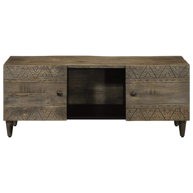 sohvapöytä vaaleanharmaa 100x54x40 cm massiivipuu mango (17804)
