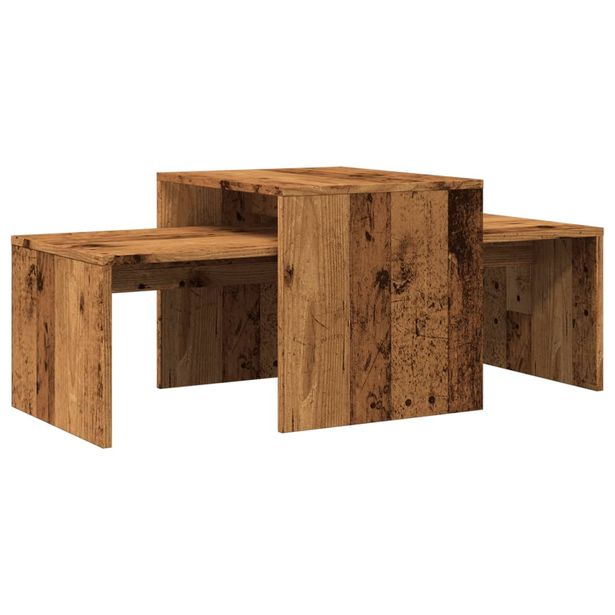 Sohvapöytä vanha puu 100x48x40 cm tekninen puu (56054)