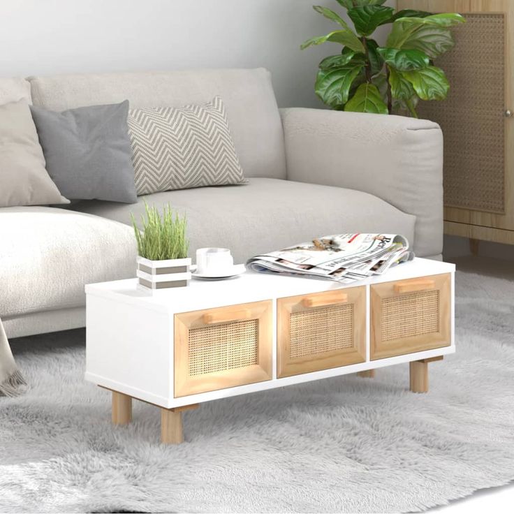 Sohvapyötä 1 80x40x30 cm tekninen puu ja mänty valkoinen
