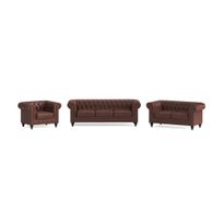 Sohvaryhmä Chesterfield Lyx, 3-istuttava + 2-istuttava + nojatuoli, eri värivaihtoehtoja (321XX)