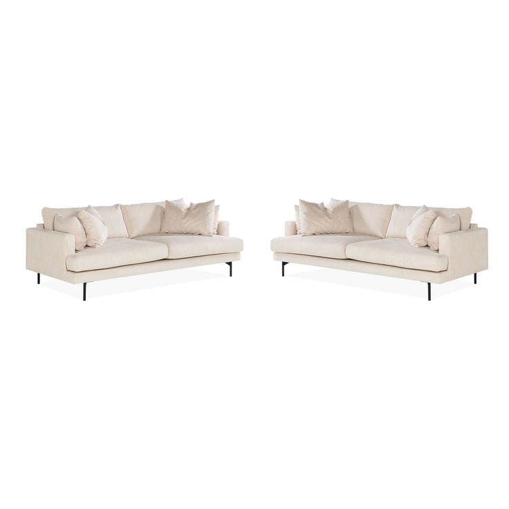Sohvaryhmä Menard, 4-istuttava + 4-istuttava Manchestersohva, beige (00783)