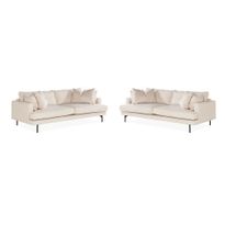 Sohvaryhmä Menard, 4-istuttava + 4-istuttava Manchestersohva, beige (00783)