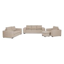 Sohvaryhmä Scandinavian Choice Link 3+2+1 istuttava jalkarahilla beige