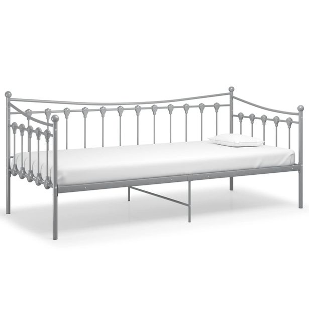 Sohvasängyn runko harmaa metalli 90x200 cm (24757)