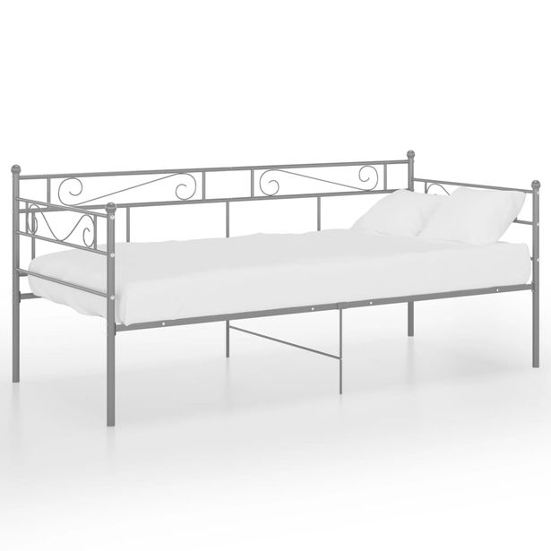 Sohvasängyn runko harmaa metalli 90x200 cm (24769)