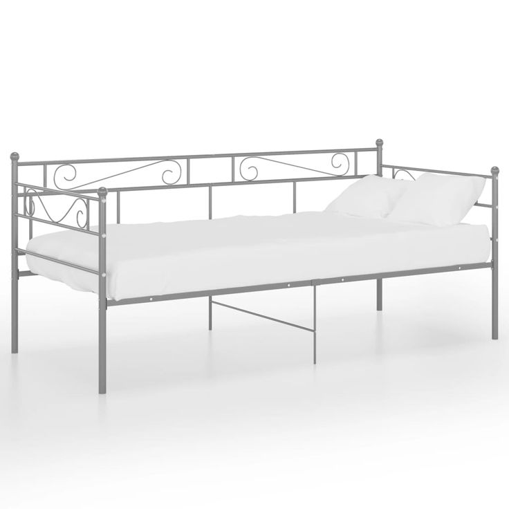 Sohvasängyn runko harmaa metalli 90x200 cm (24769)