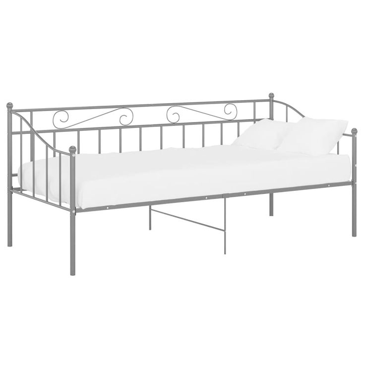 Sohvasängyn runko harmaa metalli 90x200 cm (24775)