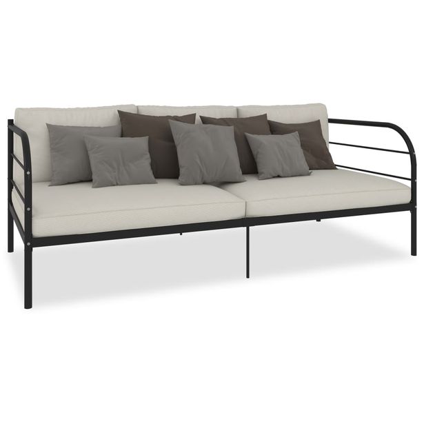 Sohvasängynrunko musta metalli 90x200 cm (84673)