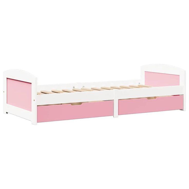 sohvasänky 2 laatikolla ilman patjaa IRUN valkoinen pinkki (14679)