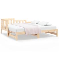 Sohvasänky ulosvedettävä 2x (80x200) cm täysi mänty (20736)