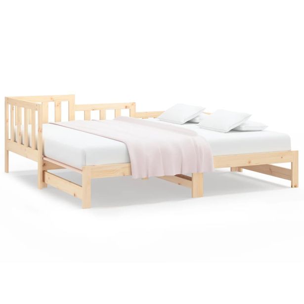 Sohvasänky ulosvedettävä 2x (80x200) cm täysi mänty (20736)