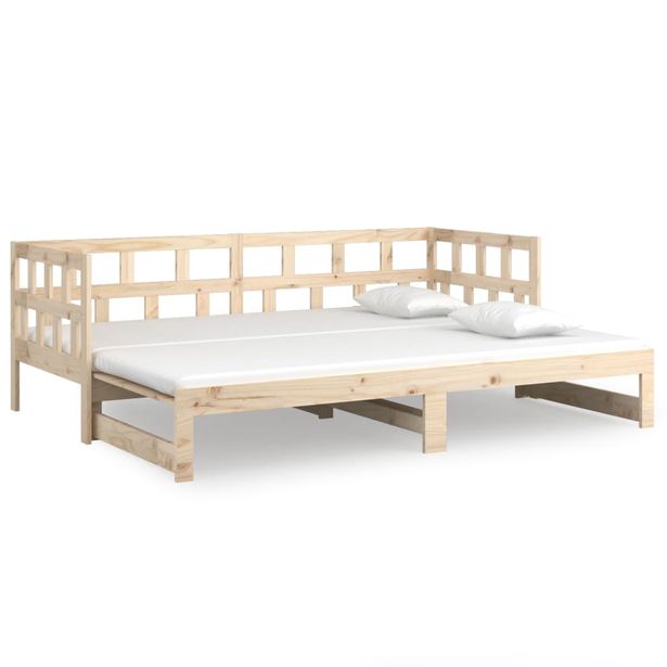 Sohvasänky ulosvedettävä täysi mänty 2x (90x200) cm (20222)