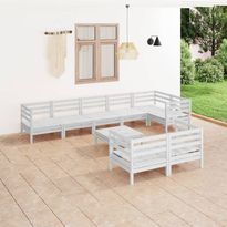 Puutarhasohvasarja, pöydällä, mänty, 9-osainen, eri värivaihtoehtoja