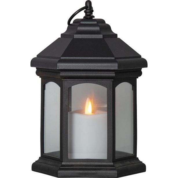 LED-lyhty Star Trading Linta, 26cm, musta