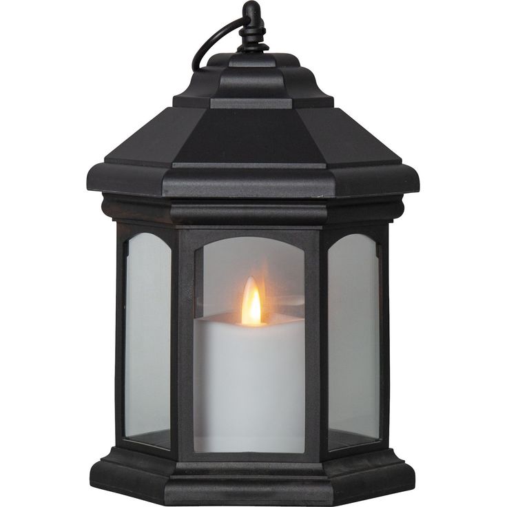 LED-lyhty Star Trading Linta, 26cm, musta