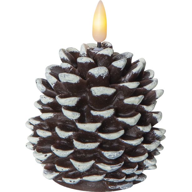 LED-kynttilä Star Trading Flamme Cone, 10.5cm, ruskea