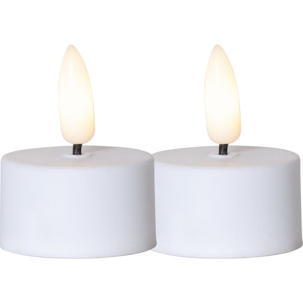 LED-tuikkukynttilä Star Trading Flamme, 5cm, 2kpl, valkoinen