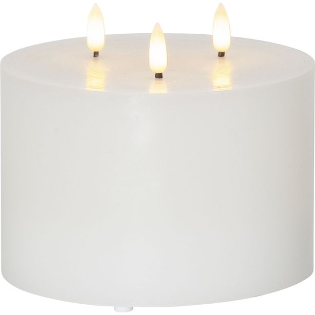 LED-kynttilä Star Trading Flamme, 13cm, valkoinen