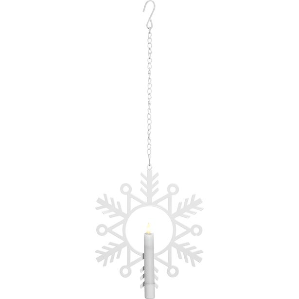 LED-kynttilä Star Trading Flamme Snow, 24x3x29cm, valkoinen