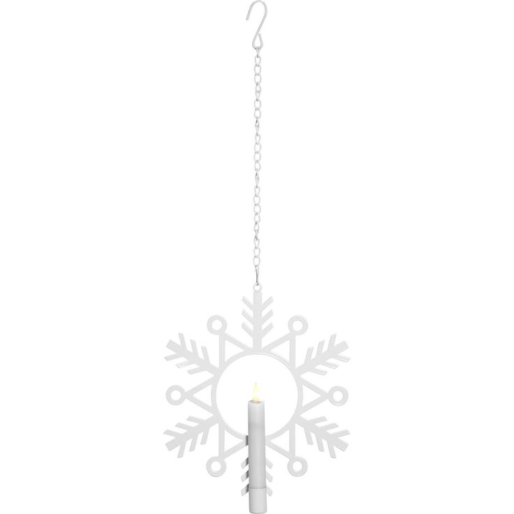LED-kynttilä Star Trading Flamme Snow, 24x3x29cm, valkoinen