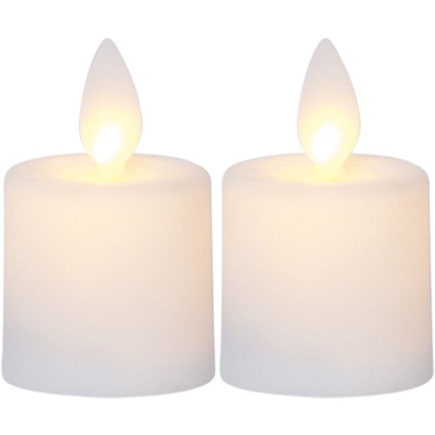 LED-kynttilä Star Trading M-Twinkle, 6cm, 2kpl, valkoinen