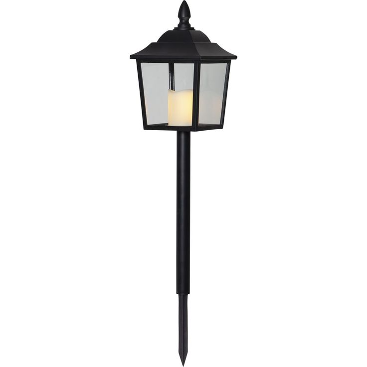 LED-hautalyhty Star Trading Flame, 52cm, musta