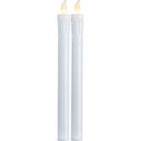 LED-antiikkikynttilä Star Trading Presse, 25cm, 2kpl, valkoinen