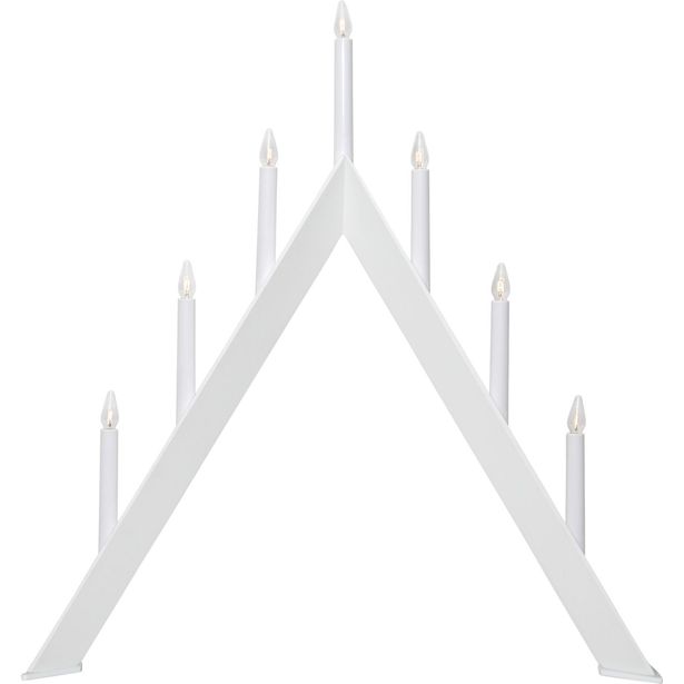 Kynttelikkö Star Trading Arrow, 7-osainen, 64.5cm, valkoinen