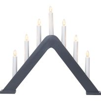 Kynttelikkö Star Trading Jarve, 7-osainen, 41cm, grafiitinharmaa 