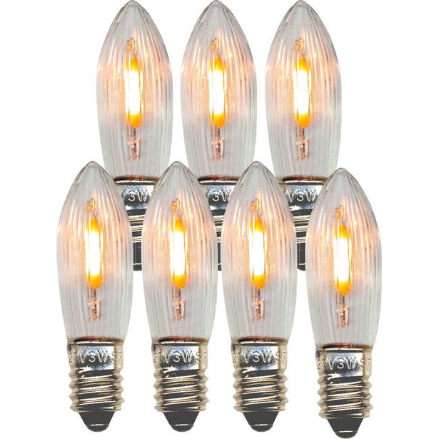LED-varalamppu Star Trading Universal LED 300-77, Ø13x45, E10, 2100K, 11lm, 7kpl