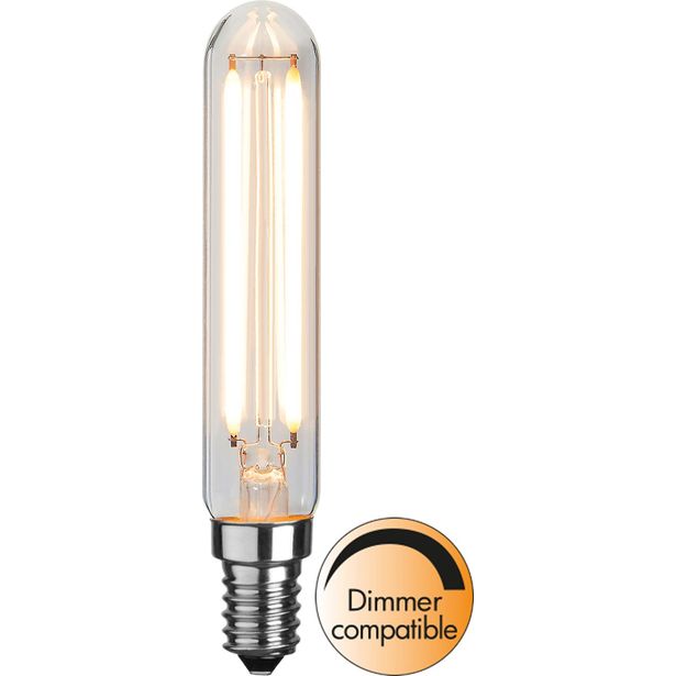 LED-lamppu Star Trading Clear Filament 338-33, Ø20x115mm, E14, T20, 2W, 2700K, 150lm