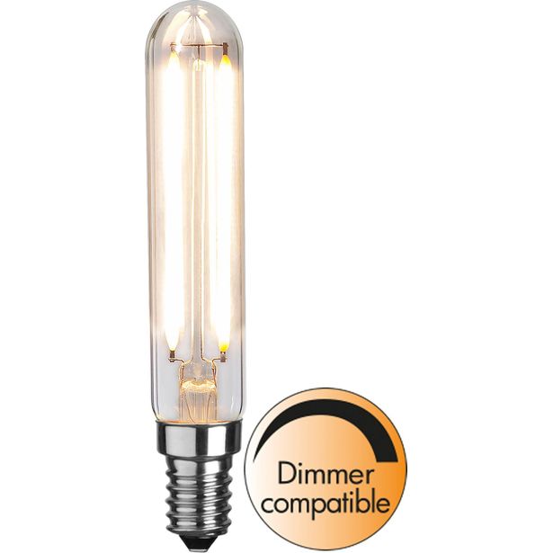 LED-lamppu Star Trading Clear Filament 338-34, Ø20x115mm, E14, T20, 3.3W, 2700K, 250lm