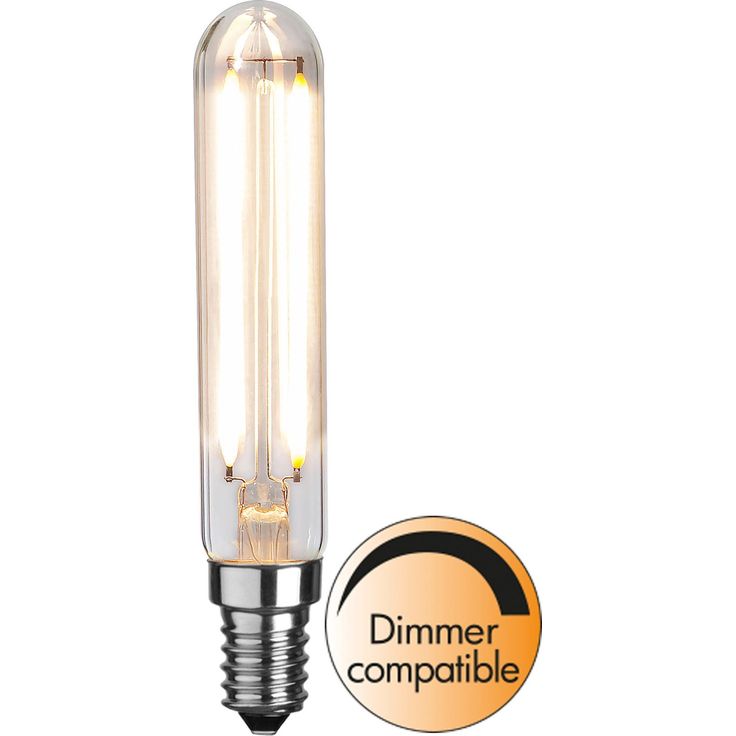 LED-lamppu Star Trading Clear Filament 338-34, Ø20x115mm, E14, T20, 3.3W, 2700K, 250lm