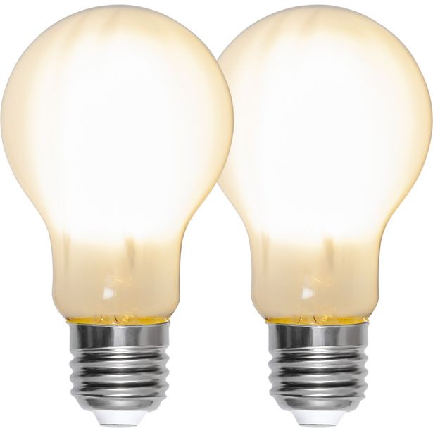 LED-lamppu Star Trading Frosted Filament 339-04, Ø60x108, E27, A60, 7W, 2700K, 806lm, 2kpl