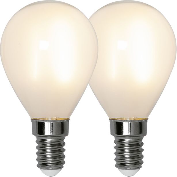 LED-lamppu Star Trading Frosted Filament 339-08, Ø45x80, E14, P45, 1.4W, 2700K, 150lm, 2kpl