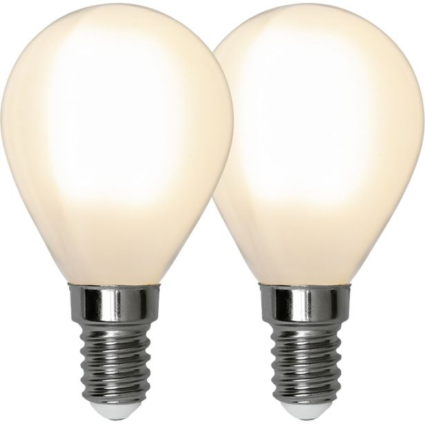 LED-lamppu Star Trading Frosted Filament 339-09, Ø45x80, E14, P45, 2.5W, 2700K, 250lm, 2kpl