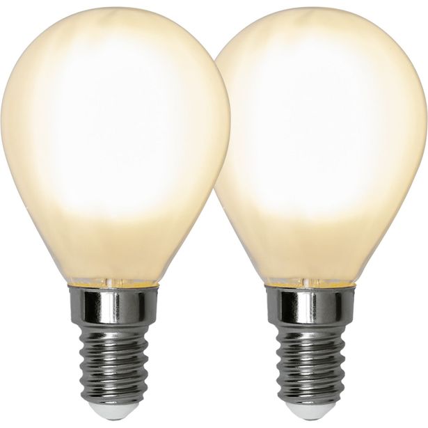 LED-lamppu Star Trading Frosted Filament 339-10, Ø45x80, E14, P45, 4.5W, 2700K, 470lm, 2kpl