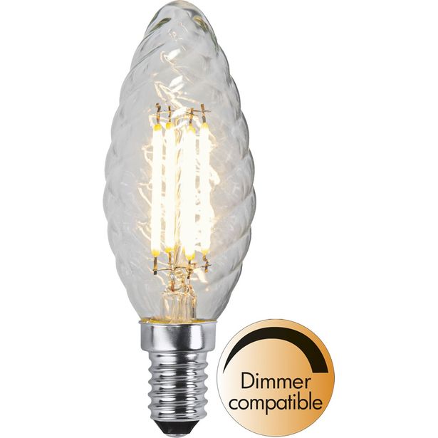 LED-lamppu Star Trading Clear Filament 351-06, Ø35x98mm, E14, TC35, 3W, 2700K, 250lm