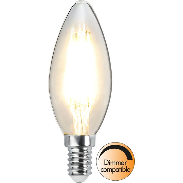 LED-lamppu Star Trading Clear Filament 351-36, Ø35x97mm, E14, C35, 2.5W, 2700K, 250lm