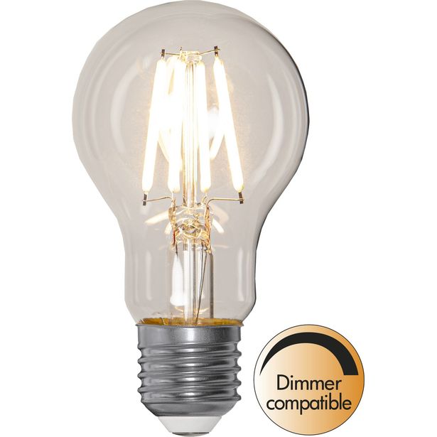 LED-lamppu Star Trading Clear White Filament 352-77, Ø60x108, E27, A60, 4.5W, 2700K, 470lm