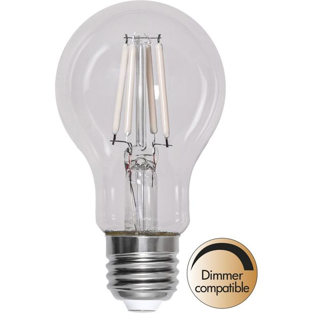 LED-lamppu Star Trading Clear White Filament 352-81, Ø60x108, E27, A60, 7W, 2700K, 806lm