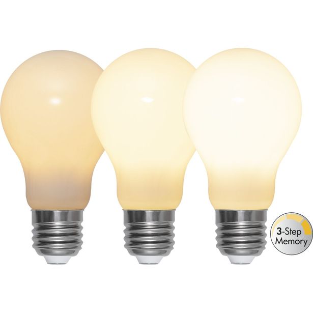 LED-lamppu Star Trading Opaque Filament RA90 3-step 375-84-2, Ø60x107mm, E27, A60, 6.5W, 2700K